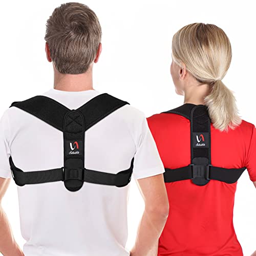 Schiara Corrector de postura para hombres y mujeres: cómodo soporte para la parte superior de la espalda, soporte ajustable para el alisado de la espalda para el cuello, la espalda y los hombros