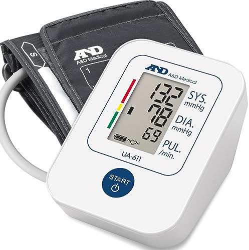 A&D Medical Tensiómetro de Brazo digital, medición precisa de la presión arterial y el pulso, validado clinicamente – UA-611
